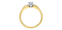 18K Yellow Gold 0.35cttw Canadian Diamond Engagement Ring, Size 6.5