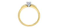 18K Yellow Gold 0.55cttw Canadian Diamond Engagement Ring, Size 6.5