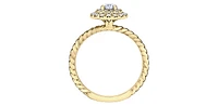10K  Yellow Gold 0.35cttw Canadian Diamond Engagement Ring, 6.5 - / White