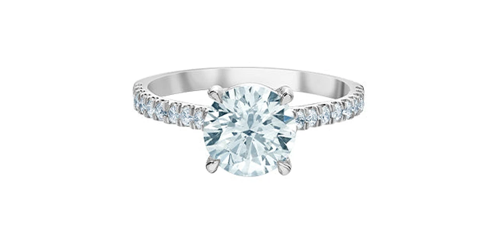 14K White Gold 2.31cttw Lab Grown Round Diamond Engagement Ring - /