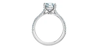 14K White Gold 2.31cttw Lab Grown Round Diamond Engagement Ring - /