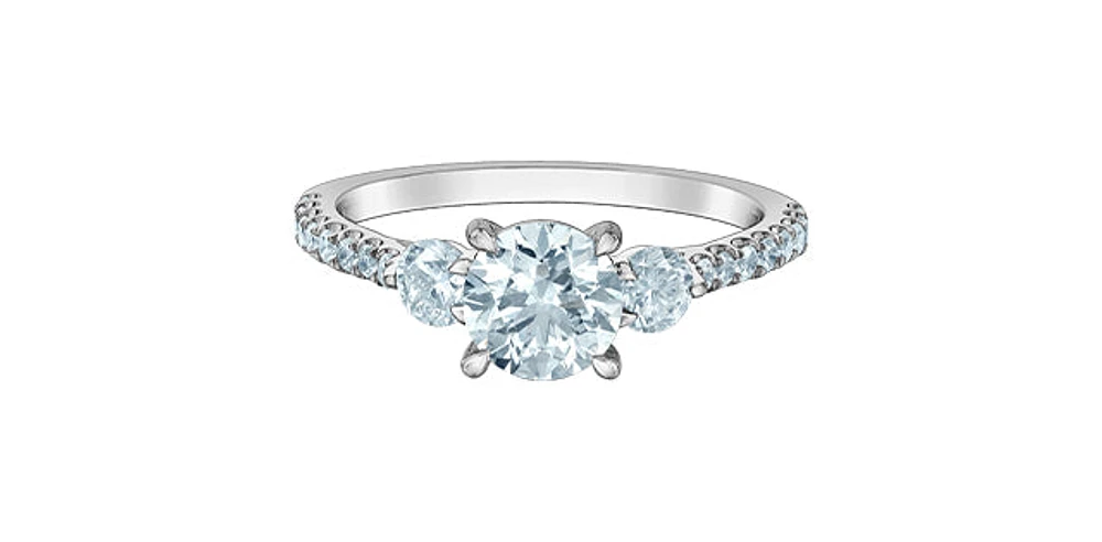 14K White Gold 1.56cttw Round Lab Grown Diamond Engagement Ring