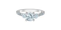 14K White Gold 1.56cttw Round Lab Grown Diamond Engagement Ring