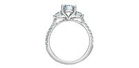 14K White Gold 1.56cttw Round Lab Grown Diamond Engagement Ring