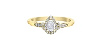 14K Yellow Gold 0.40cttw Diamond Engagement Ring