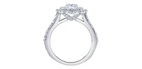 14K White Gold 1.70cttw Canadian Diamond Engagement Ring