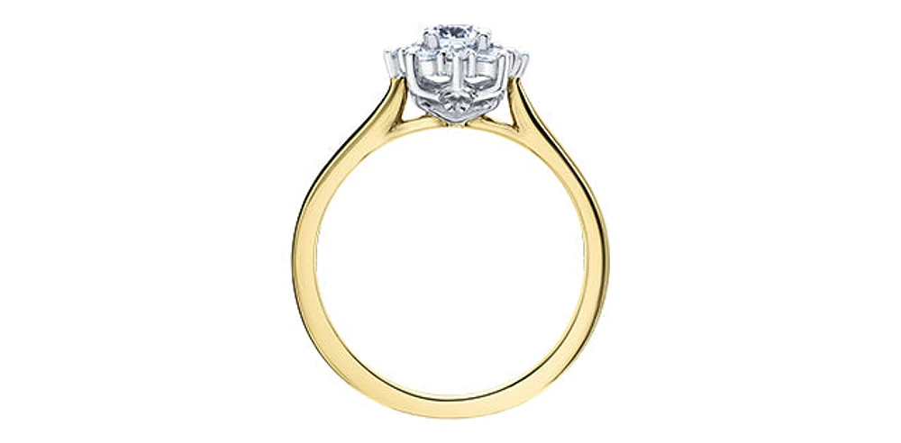 18K Yellow Gold 0.50cttw Canadian Diamond Engagement Ring