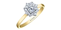 18K Yellow Gold 0.75cttw Canadian Diamond Engagement Ring