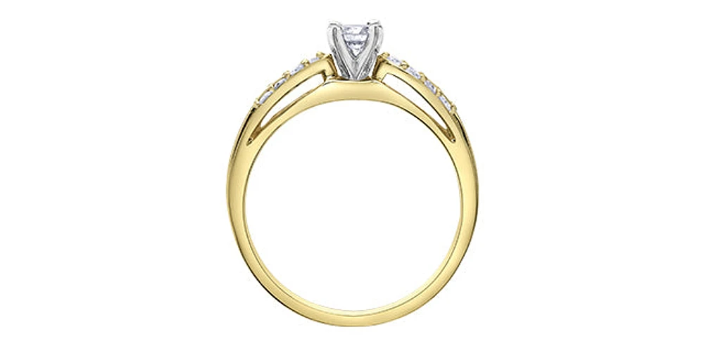 10K Yellow Gold 0.30cttw Canadian Diamond Ring, 6.5 - 14K