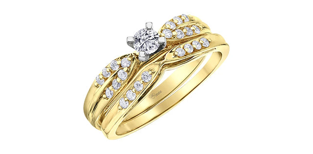 10K Yellow Gold 0.30cttw Canadian Diamond Ring, 6.5 - 14K