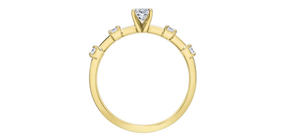 14K Yellow Gold 0.50cttw Canadian Diamond Engagement Ring