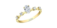 14K Yellow Gold 0.70cttw Canadian Diamond Engagement Ring