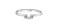 10K White Gold 0.04cttw Diamond Band