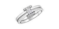 10K White Gold 0.04cttw Diamond Band