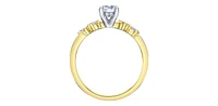 14K Yellow & White Gold 0.67cttw Canadian Diamond Engagement Ring