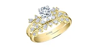 14K Yellow & White Gold 0.67cttw Canadian Diamond Engagement Ring