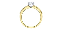 14K White & Yellow Gold 0.59cttw Canadian Diamond Engagement Ring