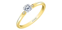 14K Yellow Gold 0.30cttw Canadian Diamond Engagement Ring - /