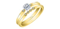 14K Yellow Gold 0.30cttw Canadian Diamond Engagement Ring - /