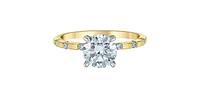 14K Yellow and White Gold Lab Grown Diamond Engagement Ring - 4.5