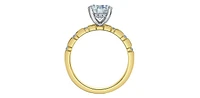 14K Yellow and White Gold Lab Grown Diamond Engagement Ring - 4.5