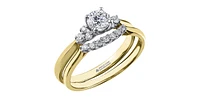18K Yellow Gold 1.00cttw Canadian Diamond Engagement Ring, Size 6.5