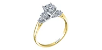 18K Yellow Gold 1.00cttw Canadian Diamond Engagement Ring, Size 6.5