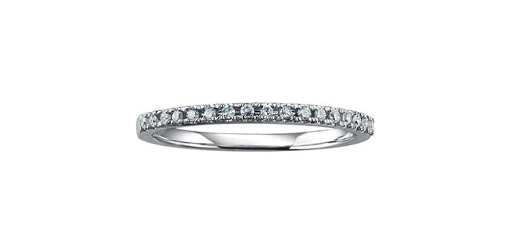 14K White Gold 0.11cttw Diamond Band