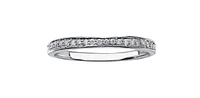 14K White Gold 0.08cttw Diamond Band