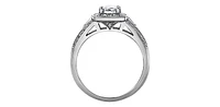 14K White Gold 0.95cttw Canadian Diamond Engagement Ring
