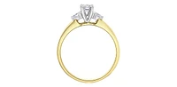 10K Yellow & White Gold 0.25cttw Canadian Diamond Engagement Ring - / 4.5