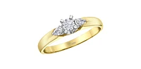 10K Yellow & White Gold 0.25cttw Canadian Diamond Engagement Ring - / 4.5