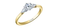 14K White & Yellow Gold 0.70cttw Canadian Diamond Engagement Ring