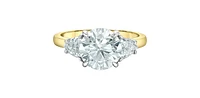 14K Yellow and White Gold 2.45Cttw Lab Grown Round Cut Diamond Engagement Ring