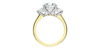 14K Yellow and White Gold 2.45Cttw Lab Grown Round Cut Diamond Engagement Ring