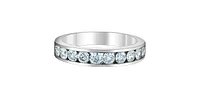 14K White Gold 0.50cttw Lab Grown Channel Set Diamond Anniversary Band