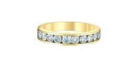 14K Yellow Gold 0.75cttw Lab Grown Channel Set Diamond Anniversary Band