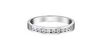 14K White Gold Diamond Channel Set Band - cttw / 4