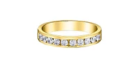 14K Yellow Gold  Diamond Anniversary Channel Set Band - cttw / 4