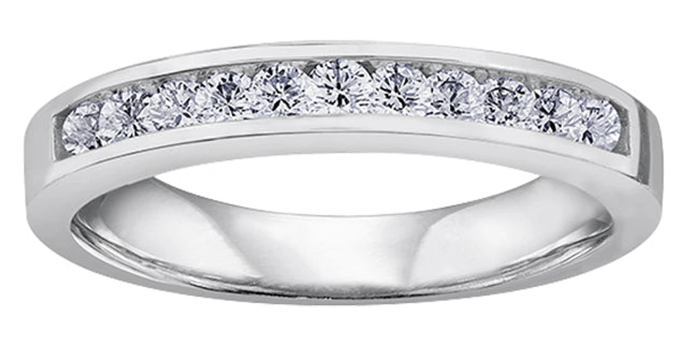 14K White Gold 1.50cttw Diamond Channel Set Band