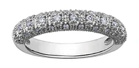 14K White Gold 0.20cttw Diamond Band