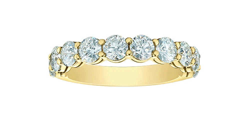 14K Yellow Gold 2.0cttw Lab Grown Diamond Band