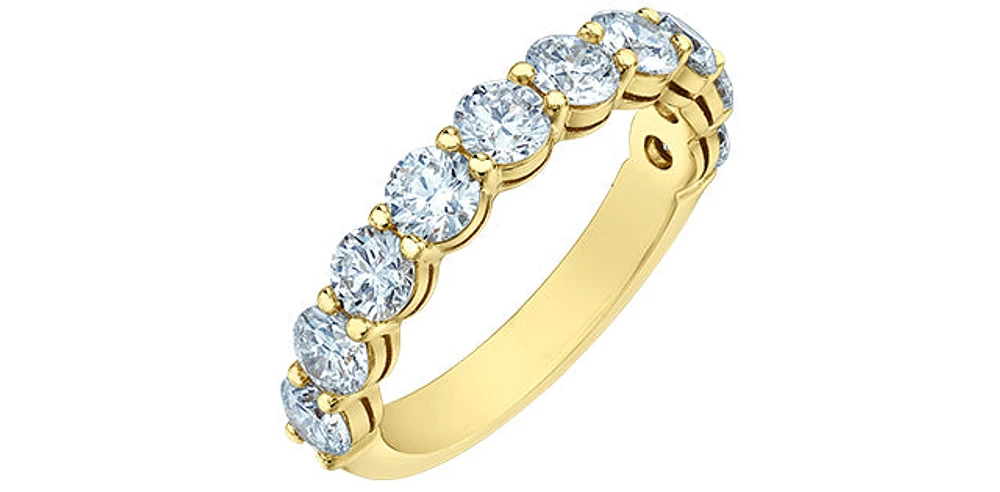 14K Yellow Gold 2.0cttw Lab Grown Diamond Band