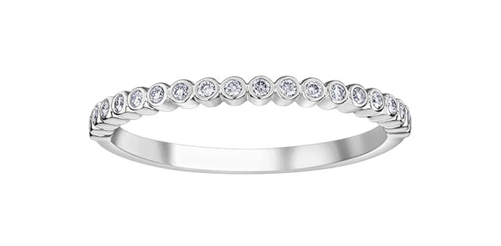 10K White Gold 0.12cttw Diamond Band