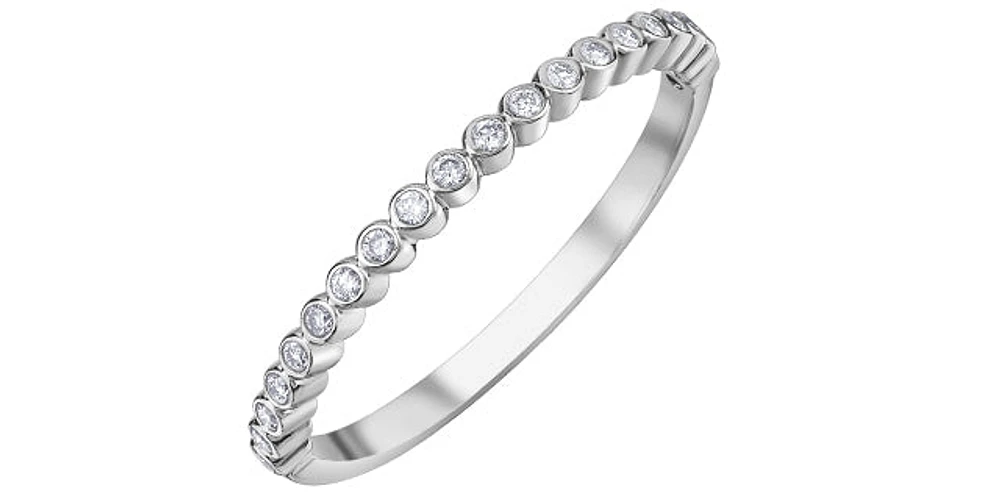 10K White Gold 0.12cttw Diamond Band