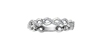 10K White Gold 0.15cttw Diamond Infinity Ring - /