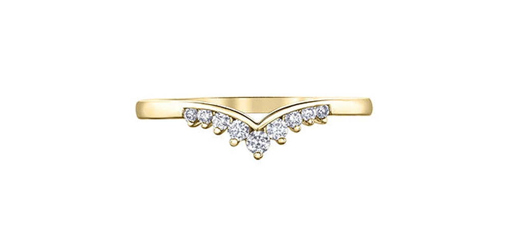 10K Yellow Gold 0.15cttw Diamond Band