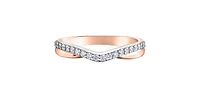14K White & Rose Gold 0.25cttw Diamond Ring