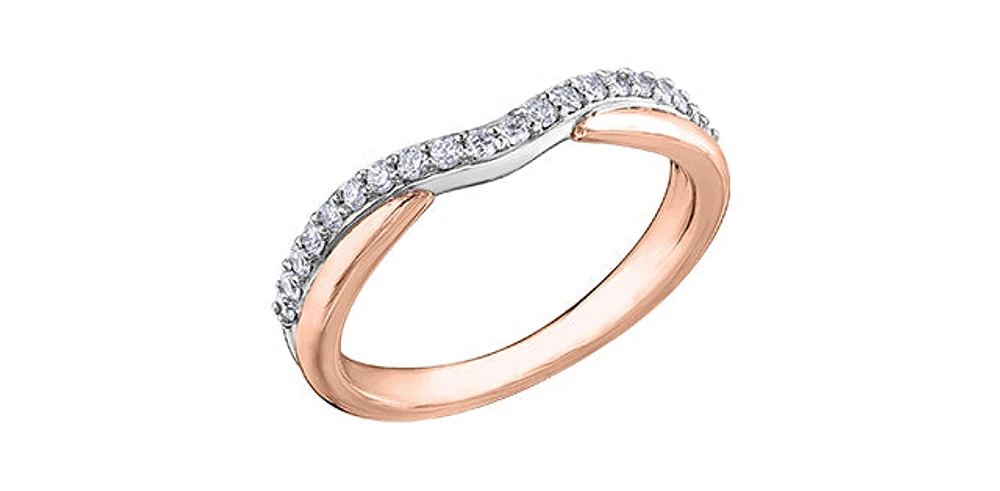 14K White & Rose Gold 0.25cttw Diamond Ring