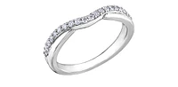10K White Gold 0.25cttw Diamond Ring / Band - 4.5